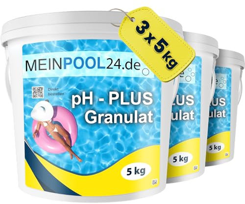 15 (3x5kg) kg pH-Heber Granulat für den Pool pH-Plus Granulat