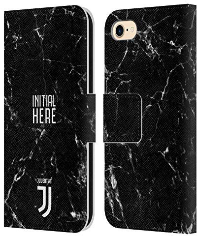 Head Case Designs Licenza Ufficiale Personalizzata Personale Juventus Football Club Marmoreo Grafiche Custodia Cover in Pelle a Portagoglio Compatibile con Apple iPhone 7/8 / SE 2020 & 2022
