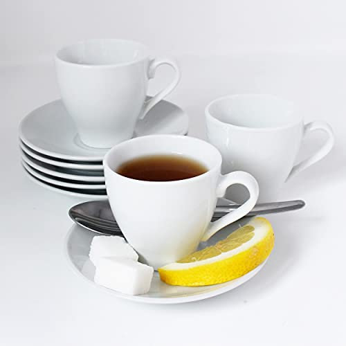 Hogar y Mas Set DE TÉ Y CAFÉ Porcelana. 1 Tetera Y 6 Tazas Basic 5CL Platos