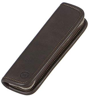 Sonnenleder Stiftetui Leder KANT mit 1 Füllerschlaufe Federtasche Etui für Füller mocca braun