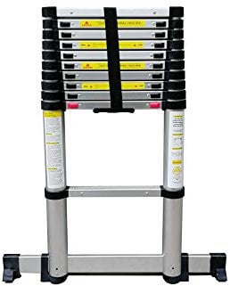 Alu Tech 510380 Teleskopleiter 3m 80 En131-6 / En131-1/3, Grün/Rot