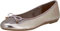 Fitters Footwear That Fits Damen Ballerina Claudia Lederimitat Metallic mit Schleife Übergröße (43 EU, Pewter)