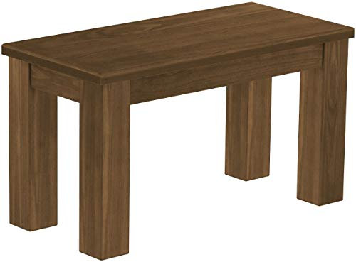 B.R.A.S.I.L.-Möbel Brasilmöbel Sitzbank 80 cm Rio Classico Nussbaum Massivholz aus Pinie, Verschiedene Größen & Farben, ideal für Esszimmer & Küche