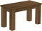 B.R.A.S.I.L.-Möbel Brasilmöbel Sitzbank 80 cm Rio Classico Nussbaum Massivholz aus Pinie, Verschiedene Größen & Farben, ideal für Esszimmer & Küche