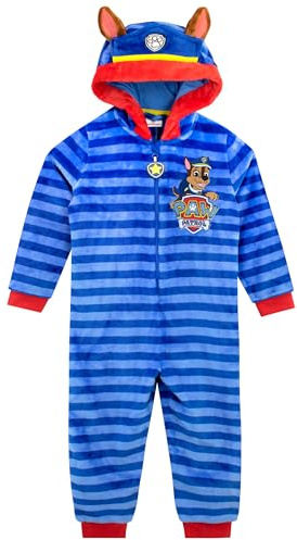 Paw Patrol Onesie For Boys | Chase Onesie For Kids | Fleece Boys Pyjamas | Ages 18 Months To 8 Years