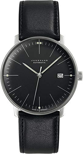 JUNGHANS max Bill Herren-Automatikuhr mit Saphirglas Schwarz 27/4701.02