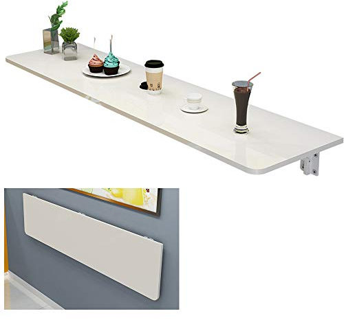 Wandklapptisch Haushalt kleine Wohnung einfache Wandklapptisch Esstisch Kleiner Stehtisch weißer Wandtisch Computer Langer Tisch 30x100cm 30x120cm 30x140cm