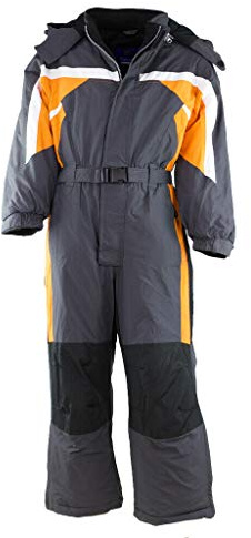 Fortuna F. Schneeanzug Schneeoverall Winteranzug Skianzug SKIOVERALL Winter Kinder 1311 Gr. 80-140 (grau-orange, 86)