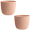 Gariella 2X apricot moderner Blumentopf mit Drainagesystem Pflanztopf-Kübel widerstandsfähig rund wetterfest Kunststoff Ø 21 cm