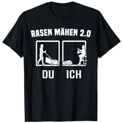 Mähroboter Garten Sprüche Rasenflüsterer Kleingarten Lustig T-Shirt