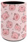Coloranimal Pot à crayons en cuir synthétique avec imprimé cochon rose pour fille, étui de rangement pour stylos, pinceaux de maquillage, accessoires de bureau