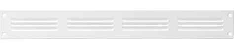 400x50mm Blanc Métal Grille de Ventilation - Grille D'aération avec Moustiquaire