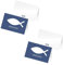 itenga 48 x Tischkarten Platzkarten Namensschild Fisch Kommunion Taufe Konfirmation (blau)