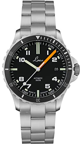 Laco Sportuhr Skorpion, Automatikuhr, Edelstahlgehäuse, Saphirglas, wasserdicht, Made in Germany