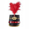 inhzoy Kinder Drum Majorette Uniform Trommel Major Hut Königliche Soldatenhut Royal Guard Mütze Fasching Party Hut Accessoires K_Schwarz&Rot Einheitsgröße