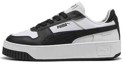 PUMA Damen Carina Street Sneaker, White Black Black, 40.5 EU