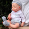 Farious 46CM Realistic Full Silicone Baby Doll,Reborn Baby Dolls, Toy, and Collectible.Bald Boy 025
