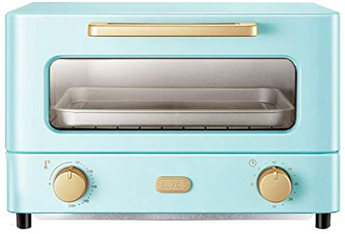 Top Convection Countertop Toaster Oven - 12L Mini Electric Cooker with Timer, Double Glass Door, Grill and Bake Functions for Home Baking