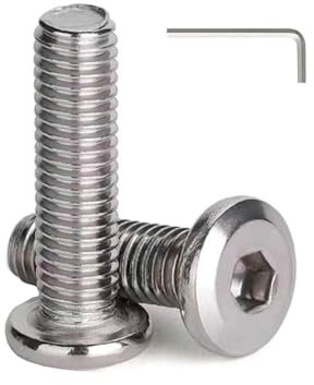 3/16-24 x 3/8 (50 Pack) Flat Head Hex Socket Cap Screws Bolts, 304 Stainless Steel 18-8, Hex Drive, Bright Finish, Fully Machine Thread