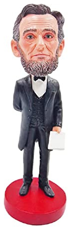 US-Präsident Abraham Lincoln Wackelkopf Actionfigur Harz Statue Skulptur Home Wohnzimmer Schreibtisch Dekoration
