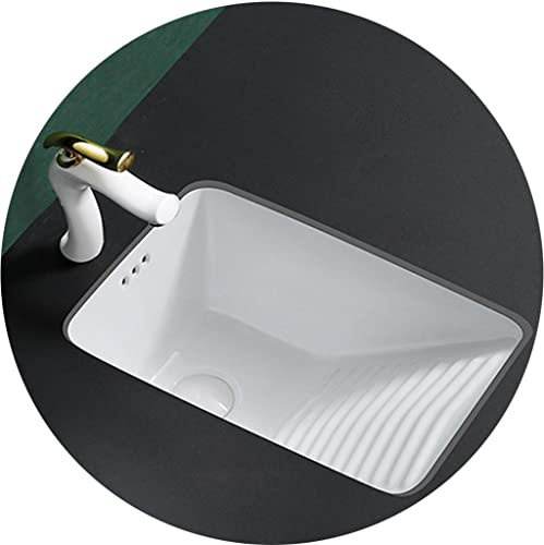 Fregadero De Lavandería De Cerámica Blanca De 18.3x12.5in Fregadero De Recipiente De Barra Pequeña Bañera De Lavandería De Un Solo Tazón con Tabla De Lavar (Color : White, Size : 46.5x32x18.