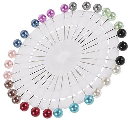 VILLCASE Perlen Schalnadel Hijab Anstecker Für Muslimische Frauen Metall Mit Weißen Perlen 8mm ø Dekorativer Schal Sicherheitsclip Für Hijab Und Tücher