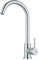 MILOT Kitchen Sink Taps Mixer | 360°Swivel Single Handle Low Arc | Mixer Tap Kitchen Sink | Screw-Free Installation Stainless Steel | G 1/2 Fittings | Polished Chrome