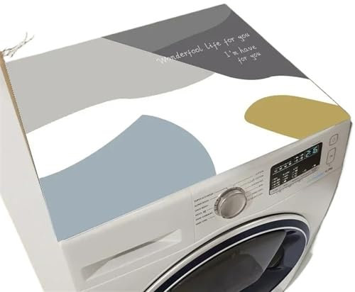 Copertura Lavatrice per Esterno Copri lavatrice Tappetino antipolvere in PVC stampato Tappetino protettivo for tavolo da microonde for frigorifero Tappetini assorbenti for scarico a pavimento ( Color
