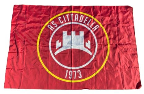 A.S. CITTADELLA 1973, Bandiera Ufficiale, Colore Rosso Granata, Nuovo Logo Cittadella Calcio, Gadget Calcio Ufficiali, Regalo Unisex Adulti, Ottima per Tifo da Stadio