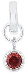 Amor Charm 925 Sterling Silber Damen Charms, mit Zirkonia synth., 1,5 cm, Geburtsstein, Kommt in Schmuck Geschenk Box,