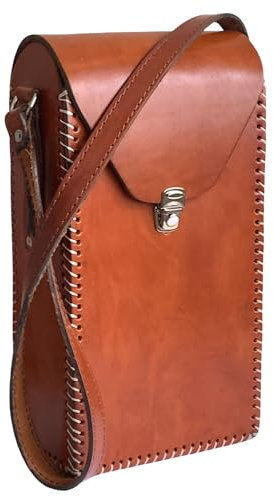 FITMARK Matera Premium con Boton 100% de Cuero para Mate y Termo - Apto para Termo Stanley 1L - Bolso Matero - Diseño campestre y Práctico - Ideal para Amantes del Mate - Balibetov (Marron Claro)