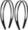 Lot de 2 bandeaux noirs en plastique à double rangée de peignes à dents simples et chics - Accessoire antidérapant pour femme - Décoration de cheveux quotidienne