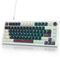 SbocKeeb 75% keyboard with Knob, Custom Wired Mechanical Gaming Keyboard TKL 75 Percent, Gasket Creamy Keyboard RGB Backlit, American QWERTY, Pre-lubed Switch for Mac/Win V500 Roma
