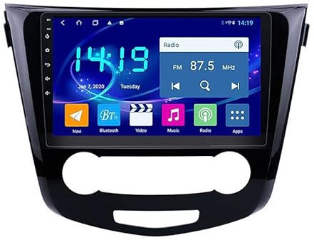 Keoaiob Android Car Stereo For NIS-SAN QASHQAI 2014 2015 Navigation IPS Touch Screen Multimedia Player Support 4G Carplay SWC Wifi Mirror Link DSP(Size:4 core wifi 1G+16G)
