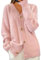 Gilet Femme Cachemire Long Noir - Pull Laine Chaud Avec Capuche - Grosse Maille - Veste Longue Rose M