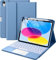 Vobafe Keyboard Case for A16 11th Generation 2025/iPad 10th Gen 2022(11/10.9 inch), 7 Colors Backlit, Detachable Multi-Touch Trackpad Keyboard with Pencil Holder for iPad 11th/10th Gen, Blue