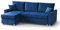 BEAUTY SOFA Teramo Ecksofa mit Schlaffunktion, Blue, Universale Ottomane, Bettkasten, 235 cm breit, 150 cm tief, 89 cm hoch, Liegefläche 120x198 cm