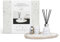 French Connection Home Fragrance Gift Set | Scented Candle & Reed Diffuser with Wooden Plate & Pebbles | Luxury Aromatherapy Set | (Lemon Drizzle)