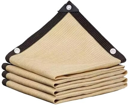 DATOUJL Sonnenschutznetz 2x6m | 90-95% UV-Schutz Netz mit Metall-Ösen | Reißfestes Schattiergewebe für Carport, Garten, Gewächshaus & Hundezwinger | Individuelle Maße (Beige,2m*1m)