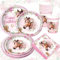 BACH AND BOOZY 80PCS Pferde Geburtstag Partygeschir Pferde Geburtstagsdeko weltraum kindergeburtsta Deko Set Pferd Servietten Pappgeschirr Partyzubehörsets