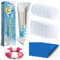 Kit Réparation Piscine, Kit Réparation Spa Gonflable, 6 Rustines Autocollantes Transparentes en Plus, Patch Étanche pour Matelas, Structures Gonflables, EVA, TPU, PVC