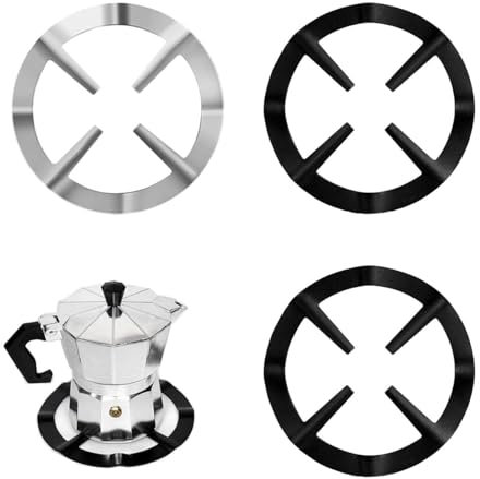 3 Pcs Cast Iron Gas Hob Reducer Ring Universal Wok Support for Moka Pot Saucepan Kettle​​ Heavy Duty Trivet for Gas Stove Induction Oven Fits Maker Espresso Coffee Pot Pans​