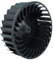 vhbw Turbine de ventilation compatible avec Whirlpool ECOGREEN95, DDLX90110, CAREMOTIONULTRA+ sèche-linge, séchoir - Hélice 17,8 cm noir