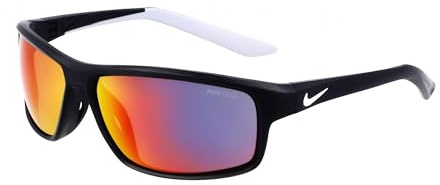 NIKE Sonnenbrille RABID 22 E N IU8092X, leicht, halbrand, 62 mm Linse, Mattschwarz/Feldtönung/Auge