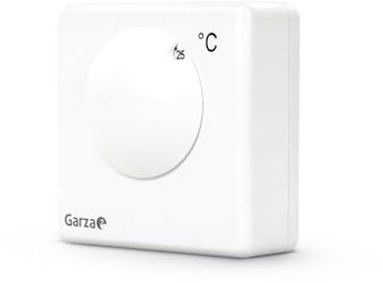 Garza - Termostato Analógico Garza Regulable 10-30°C, Control Manual con Rueda Giratoria para Caldera y Calefacción, Instalación Fácil con Conexión 2 Hilos