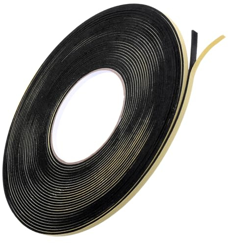 Sliverdew Car Speaker Sealing Tape, 50Ft Speaker Foam Grip Tape Soundproofing Waterproofing Gasket-Tape Automotive Insulation Foam Tapes, 2mm Thick 6mm Width, Black