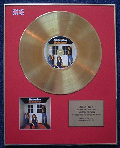 Century Presentations Status Quo - Limited Edition CD 24 Carat Gold Coated LP Disc - On The Level