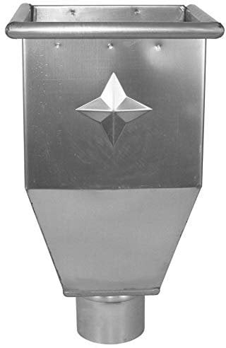 Wasserfangkasten quadratisch lang Titanzink 76 mm