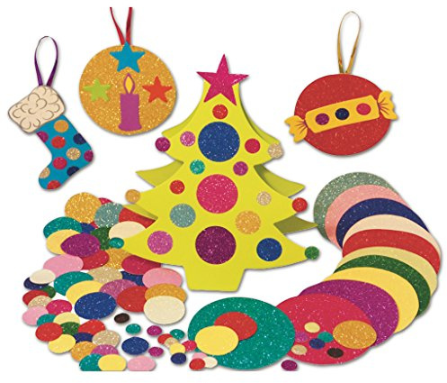 Springboard Pre-Cut Glitter Mosaic Circles - Paper Mosaic Kits for Children - Arts and Crafts for Kids - Assorted Colours and Sizes - Pack of 3000