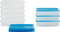 MiraHome contenitore per alimenti, contenitore per congelamento, contenitore impilabile, 23x14x5,2 cm, qualità austriaca (Blu, 1l Rettangolare (8 Pz))
